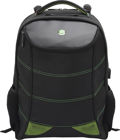 Rucsac BESTLIFE Gaming Snake Eye - negru/green - laptop 17 inch, compartiment anti-vibratie, charge
