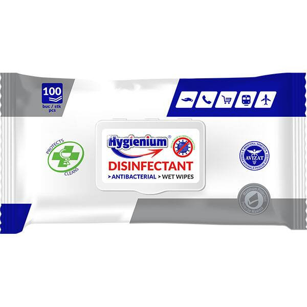 Servetele umede dezinfectante Hygienium, 48buc/pachet