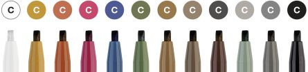 Set 12 buc marker caligrafic Faber-Castell Pitt, cutie studio - 2 | YEO