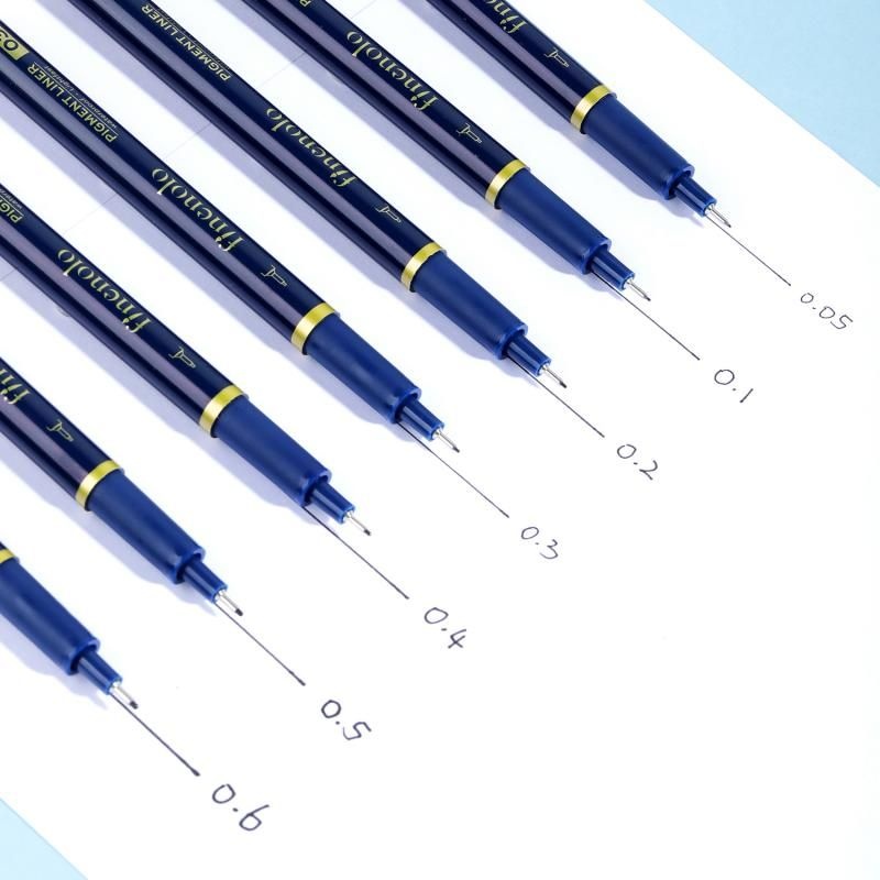 Set 7 buc liner grafic Deli (0.2, 0.25, 0.3, 0.35,0.4, 0.45, 0.5mm) - 3 | YEO