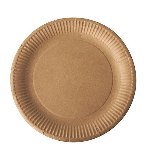 Set farfurii Alabala BIO din carton kraft, 23cm, 500 bucati