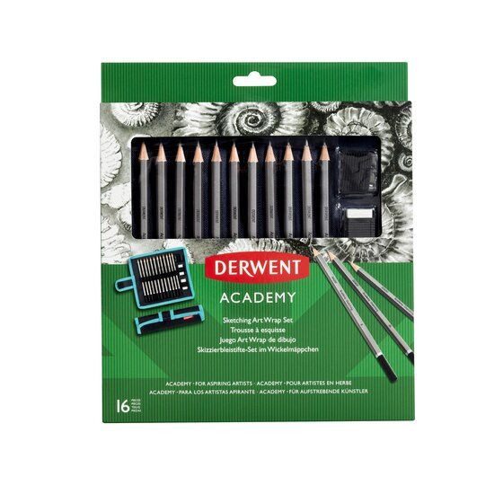 Set portbail desen pentru schițe Derwent academy, 16 buc