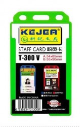 Suport PP-PVC rigid, pt.ID carduri, 85x54mm, vertical, 5 buc/set, KEJEA-transparent