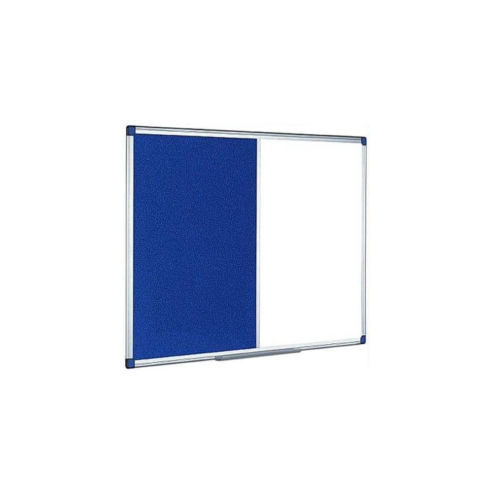 Tablă magnetică combi/panou material textil, ramă aluminiu, Bi-Office