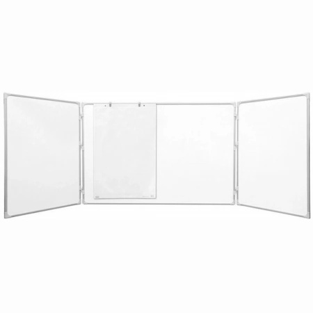 Tablă magnetică Trio, 240x90 cm, (inchis 120x90 cm), ramă aluminiu, Bi-Office