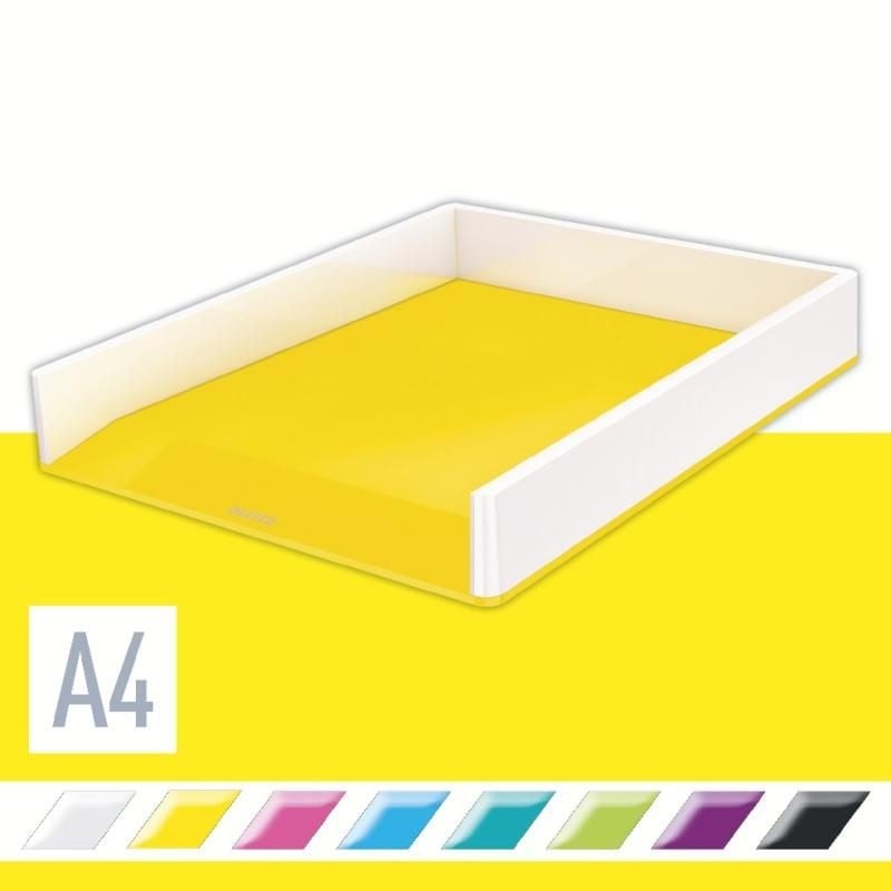 Tăviță documente Leitz WOW A4/C4 suprapozabil design dual-color