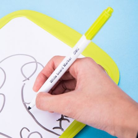 Whiteboard școlar, ramă plastic, 30x21cm, Deli - 1 | YEO