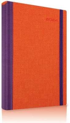 Agenda datata 2024 RO A5, 352 pagini, coperta din piele sintetica, Premium Deluxe Borneo - 1 | YEO