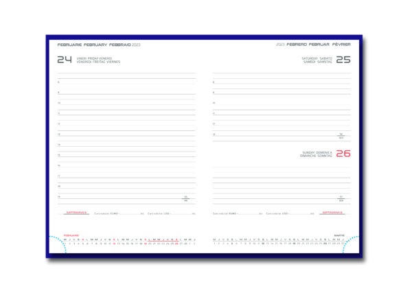 Agendă de lux Tokyo maro, 15 x 21 cm - 2 | YEO