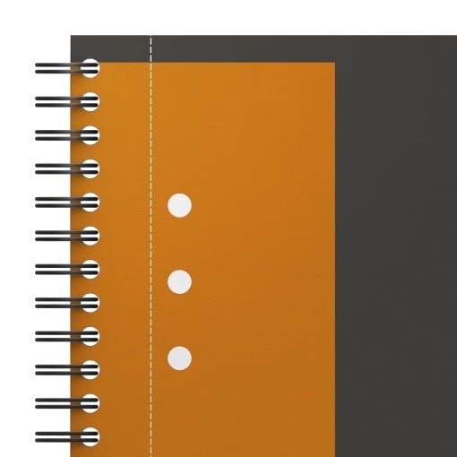 Agendă Oxford Internațional Active Book, A5+ 80 file, hârtie Optik 90g/mp, spiră dublă, scribzee, pătrățele, culoare portocaliu (Copy 1) - 3 | YEO