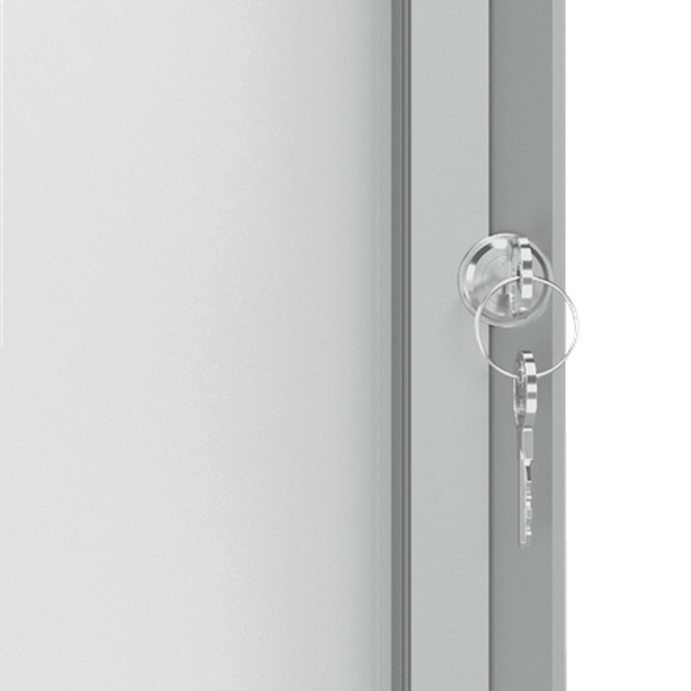 Avizier exterior, oțel emailat, 8x A4, cu ușa și cheie, magnetic, alb, NOBO Premium Plus - 3 | YEO