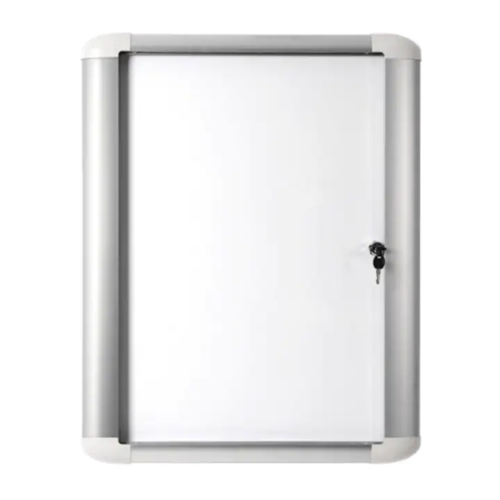 Avizier magnetic, 103.6x130.2 cm, cu cheiță, geam protector și ramă din aluminiu, exterior, Bi-Office