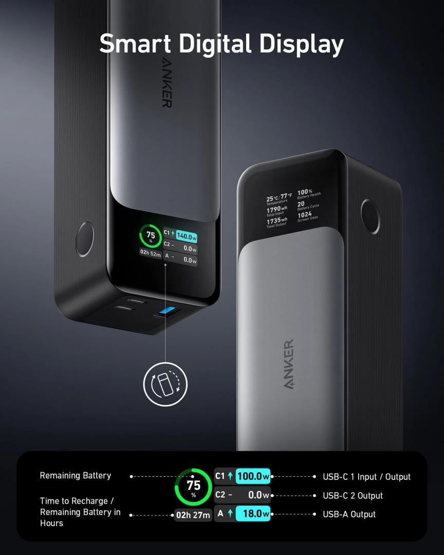 Baterie ext. Anker 24000mAh, negru - 1 | YEO