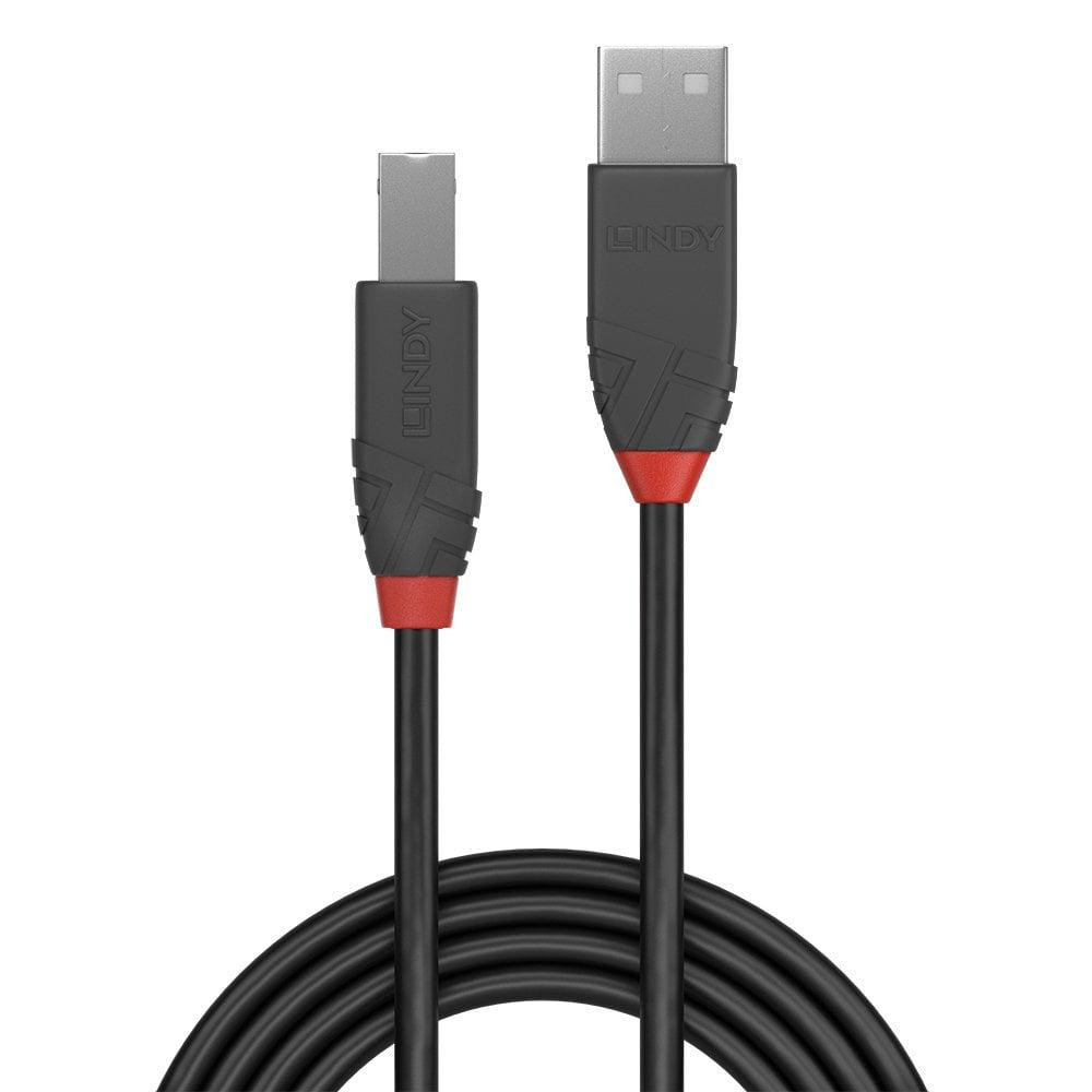 Cablu Lindy 5m USB 2.0 Type A to B Anthr - 1 | YEO