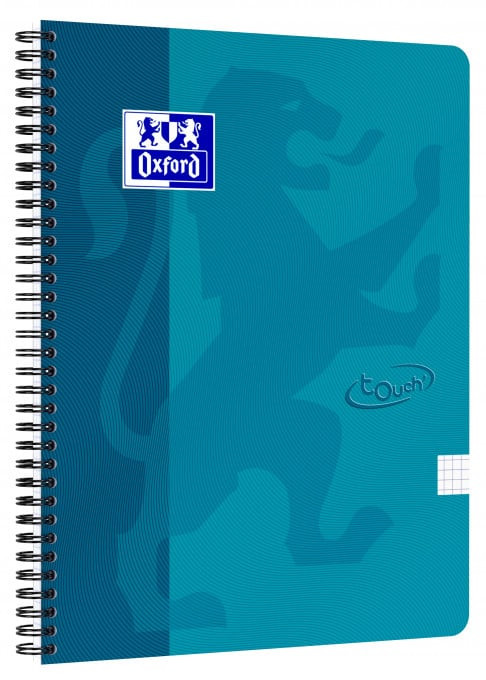 Caiet cu spirala A4, OXFORD School Touch , 70 file-90g/mp, 4 perf, coperta carton - mate - 2 | YEO
