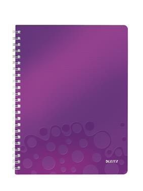 Caiet de matematica A4 pentru birou, PP, cu spira,Leitz Wow - 1 | YEO