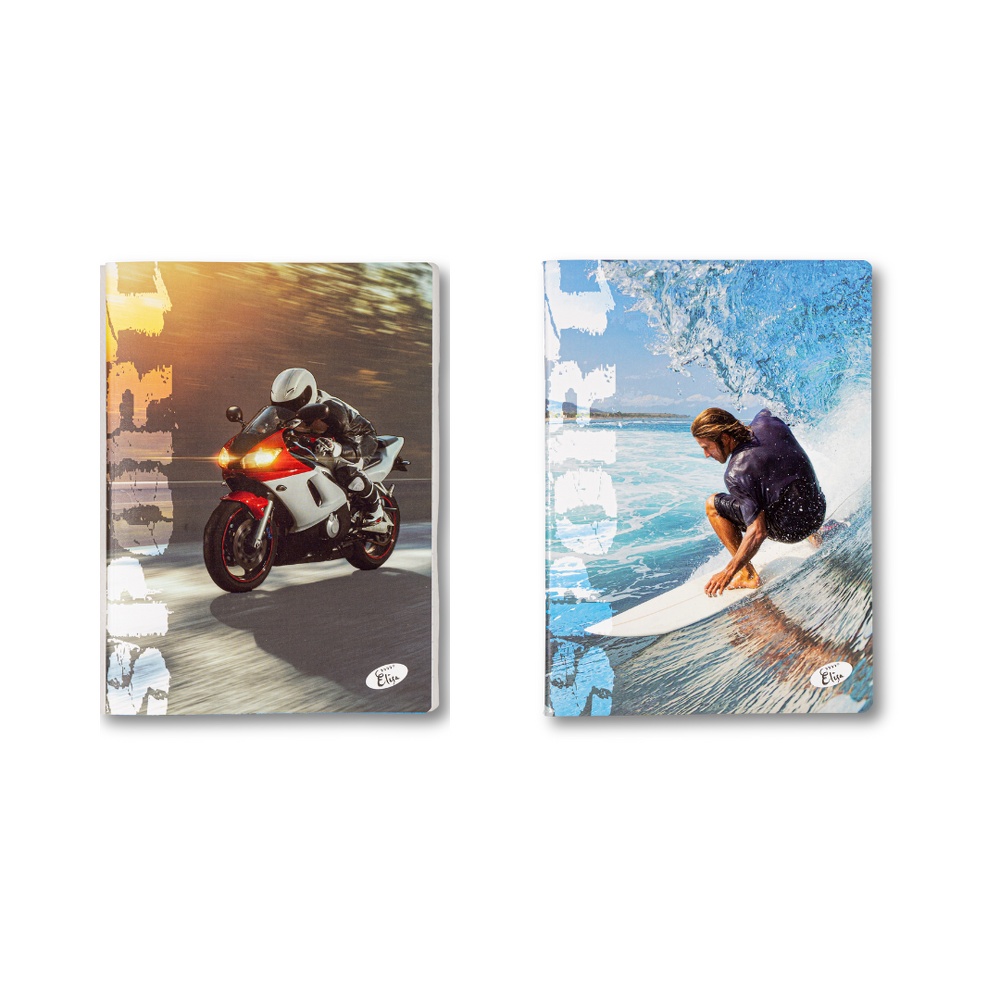 Caiet Design Sports, A5, 48 file, hârtie 80gr./mp, copertă carton 300gsm, dictando