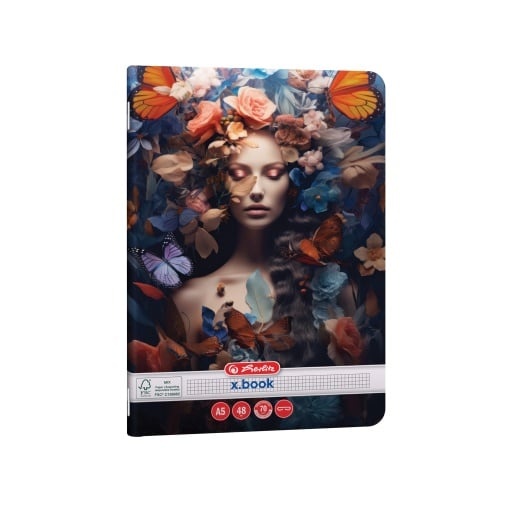 Caiet Herlitz motiv Beauty, A5, 48 file, pătrățele - 2 | YEO