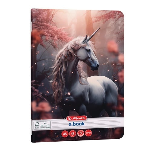 Caiet Herlitz motiv Unicorn, A5, 48 file, dictando - 1 | YEO