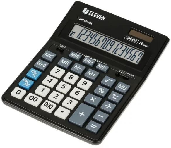 Calculator de birou Eleven CDB1601-BK, 16 digits, 205 x 155 x 35 mm