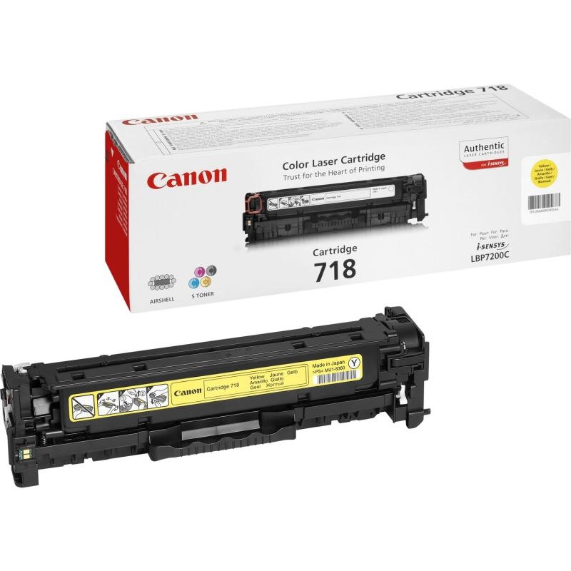 CANON CRG718Y YELLOW TONER CARTRIDGE - 1 | YEO