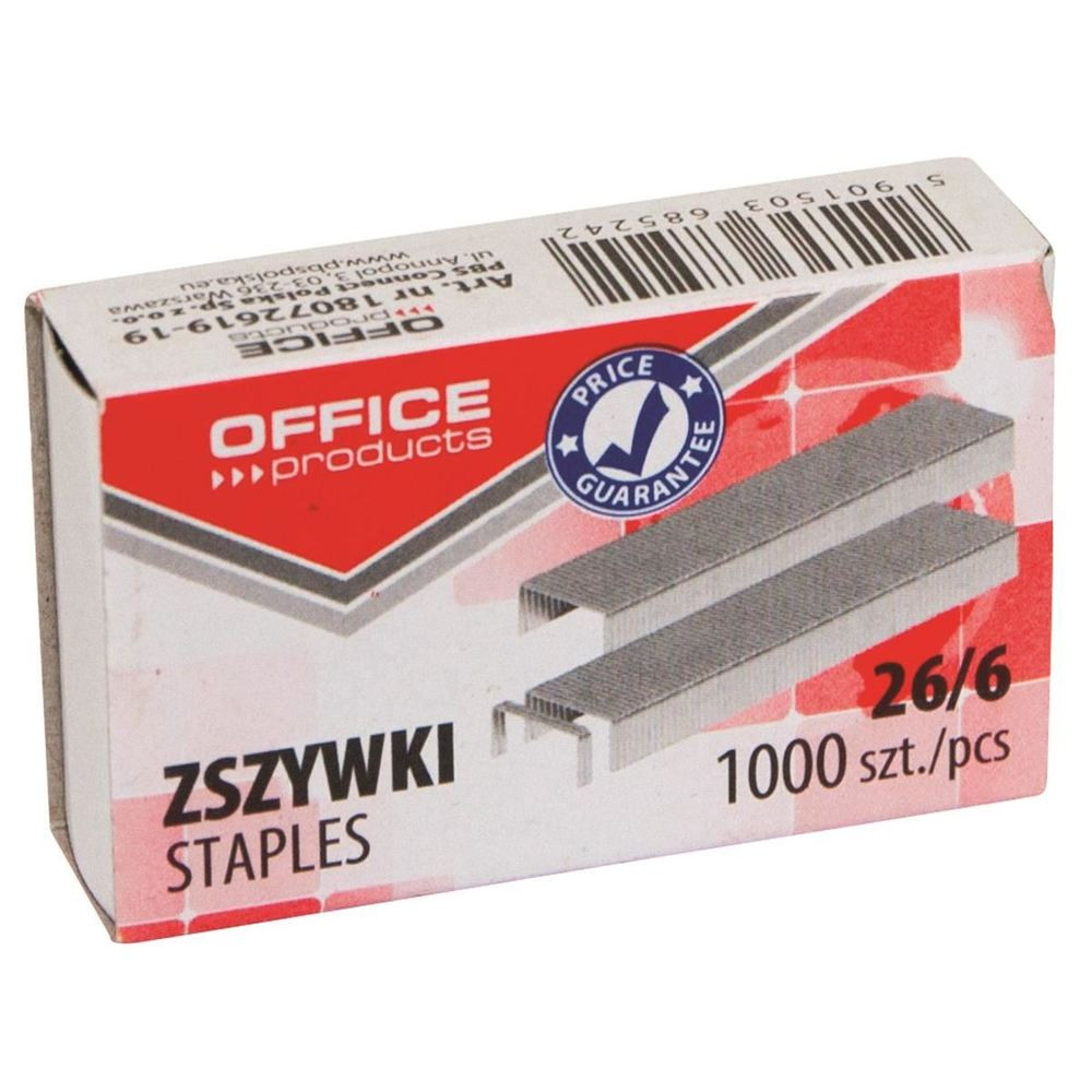 Capse 26/6 Office Products, 1000 buc/cutie