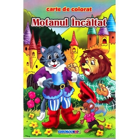 Carte de colorat - Motanul Incaltat