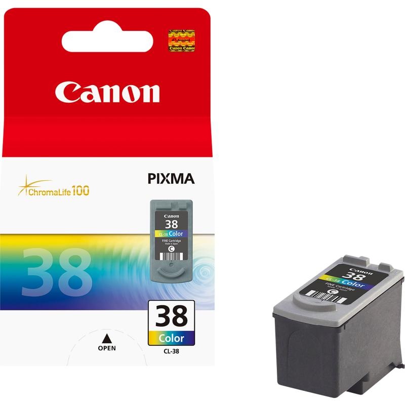 Cartus cerneala Canon CL-38, color, capacitate 9ml / 205 pagini, pentru Canon Pixma IP1800, Pixma IP1900, - 1 | YEO