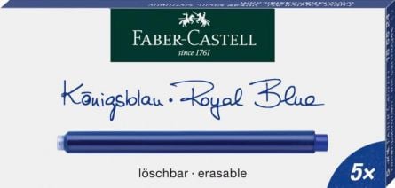 Cartuse Cerneala Mari 5 Buc/Cutie Faber-Castell , royal blue