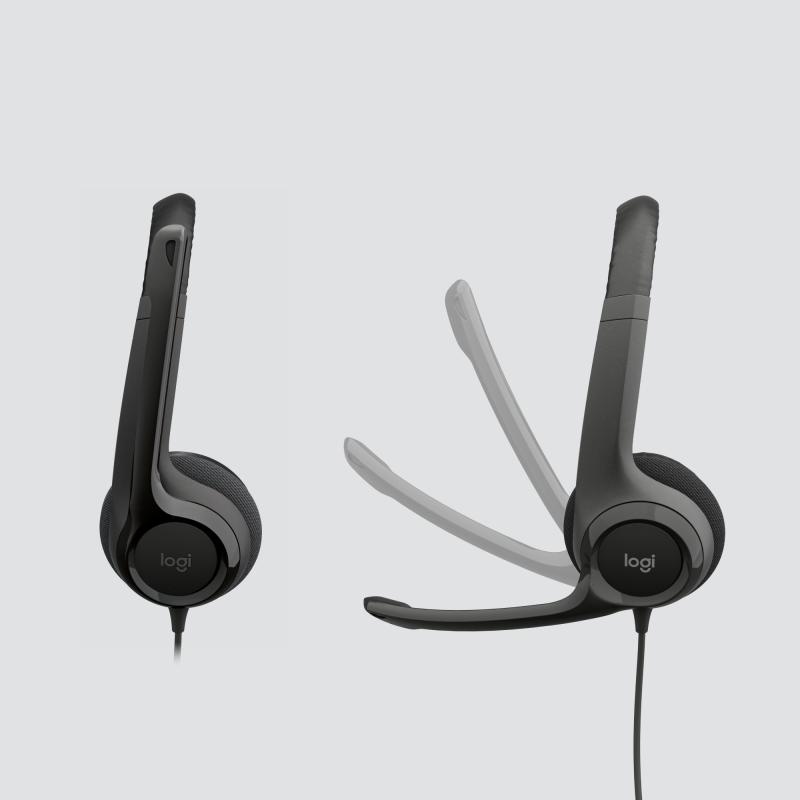 Casti Logitech H390 cu microfon, negru - 4 | YEO