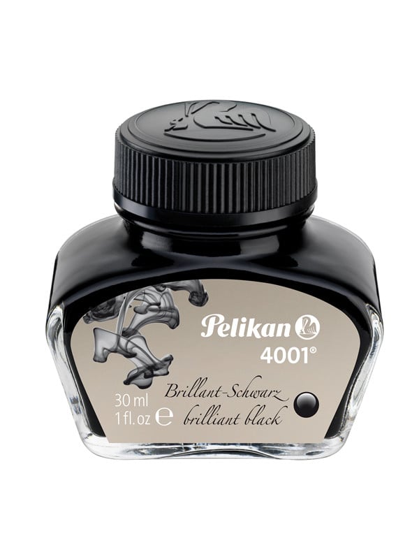 Cerneală 4001 la borcan, 30 ml, negru lucios, Pelikan