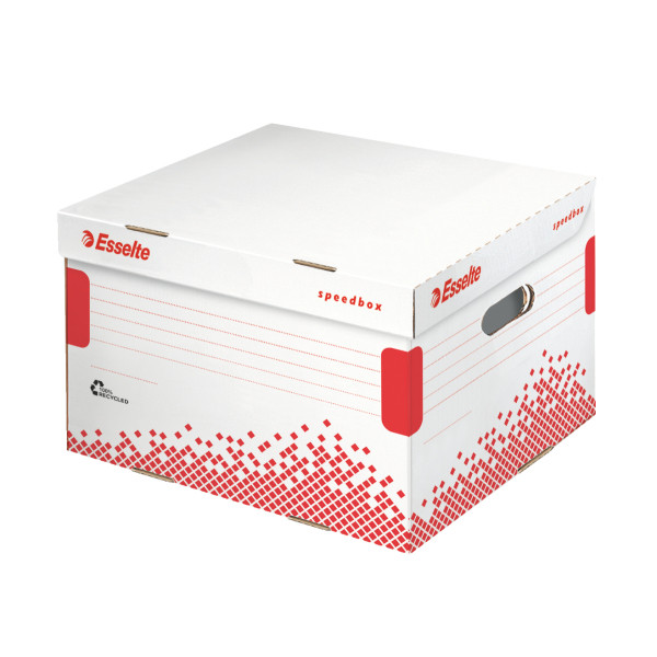 Container arhivare carton ondulat Esselte Speedbox L cu capac integrat
