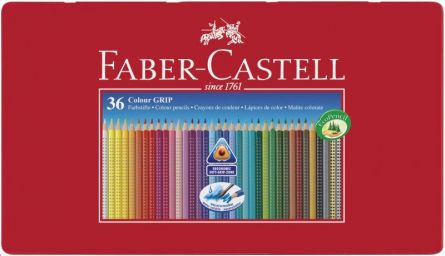 CREIOANE COLORATE 36 CULORI CUTIE METAL GRIP 2001 FABER-CASTELL