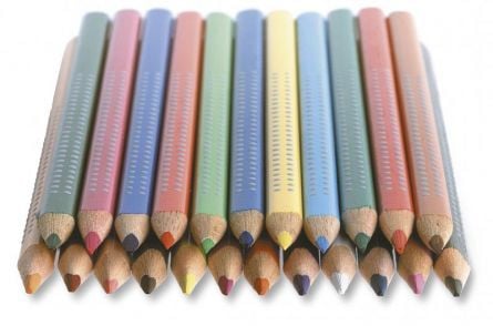 Creioane colorate 6 culori Jumbo Grip Faber-Castell - 1 | YEO