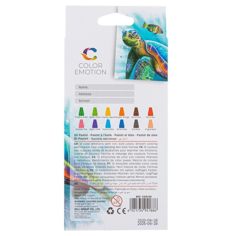 CREIOANE ULEI PASTEL 12 CULORI COLOR EMOTION DELI - 1 | YEO