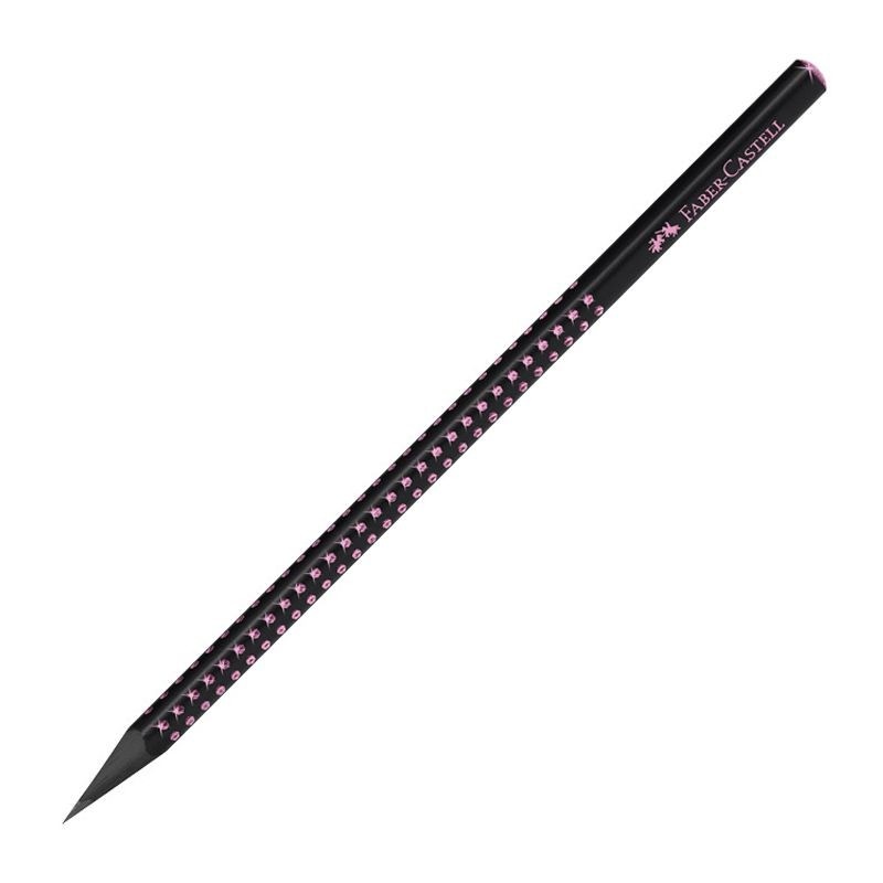 Creion grafit B Faber-castell Grip Sparkle negru - 2 | YEO