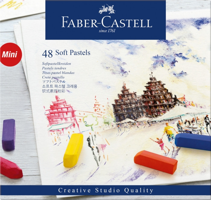Cutie Creioane Pastel Soft Mini Faber-Castell 48 culori - 1 | YEO