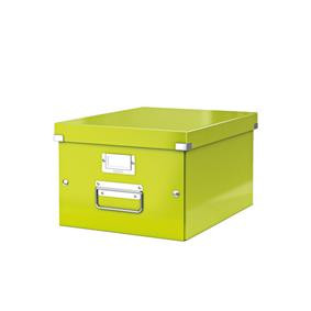 Cutie depozitare carton laminat Leitz Click & Store Medie A4 cu colțuri metalice și suport etichetă - 3 | YEO
