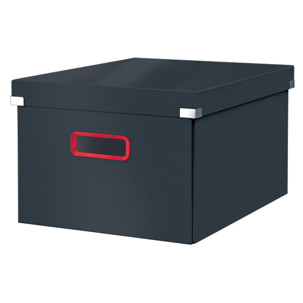 Cutie depozitare carton laminat Leitz Cosy Click & Store pliabilă cu capac și mânere 32 x 31 x 36 cm - 1 | YEO