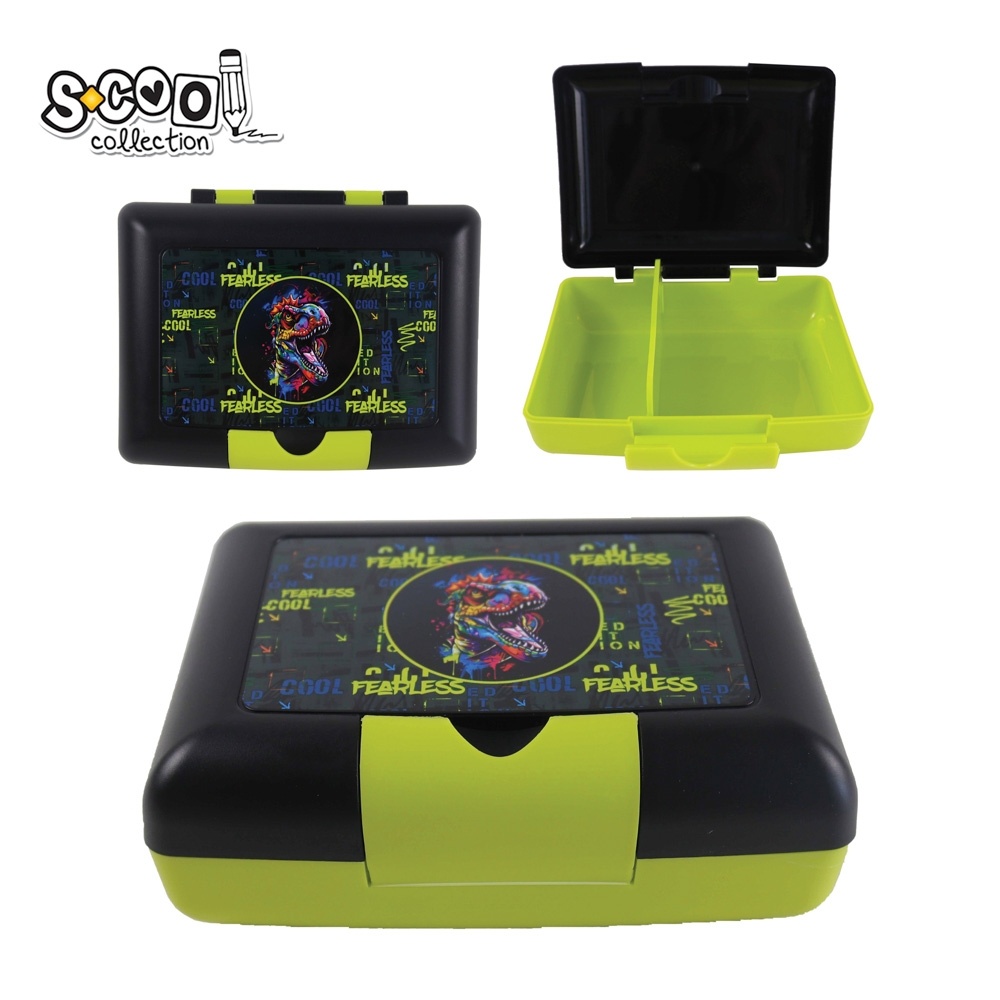 Cutie sandwich compartimentată, S-COOL Fearless, 900ml, 17.5x13x6 cm