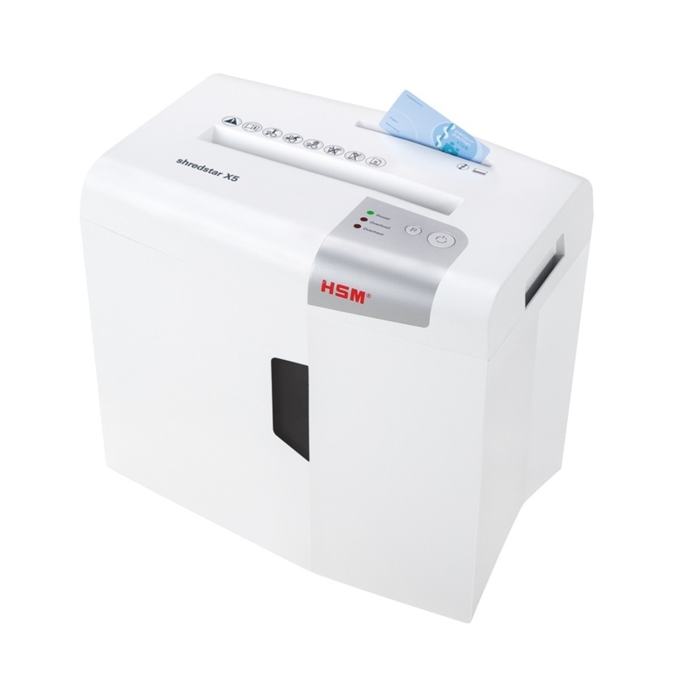 Distrugator de documente manual HSM ShredStar X 5, 5 coli, cross cut (4.5 x 30mm), securitate 4 - 3 | YEO