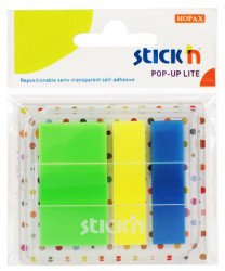 Film index autoadeziv 45 x 12mm 45 x 25, 3 x 20 file, cu dispenser, Stick