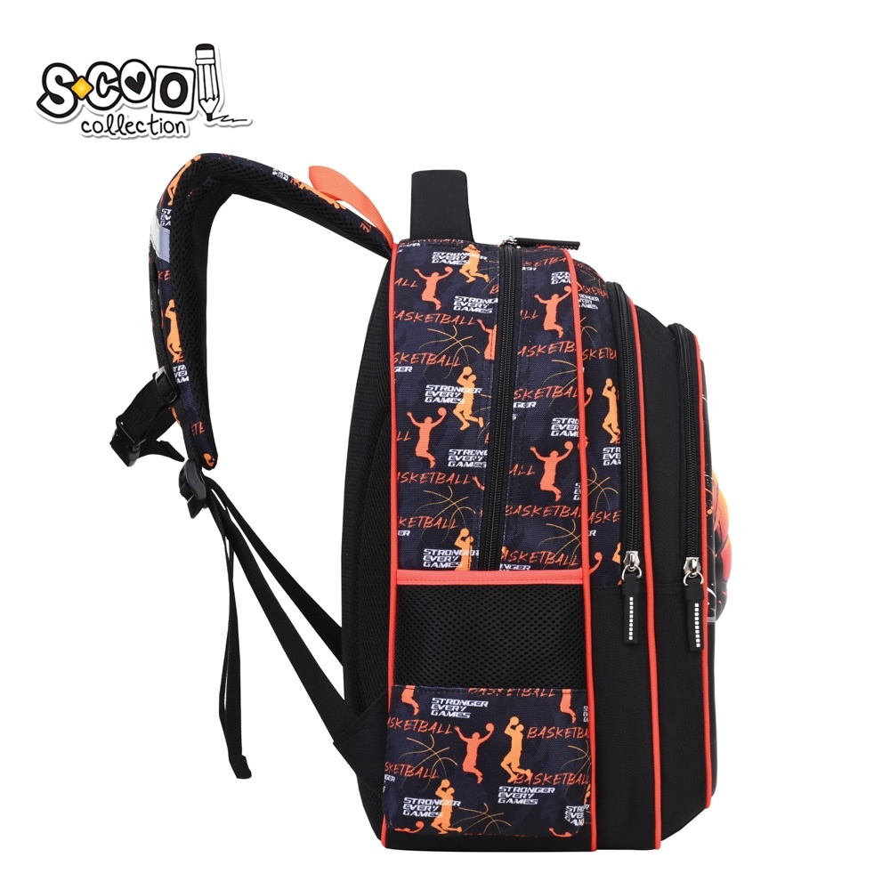 Ghiozdan băieți neechipat S-COOL 3D Basketball, 43x30x22 cm - 1 | YEO