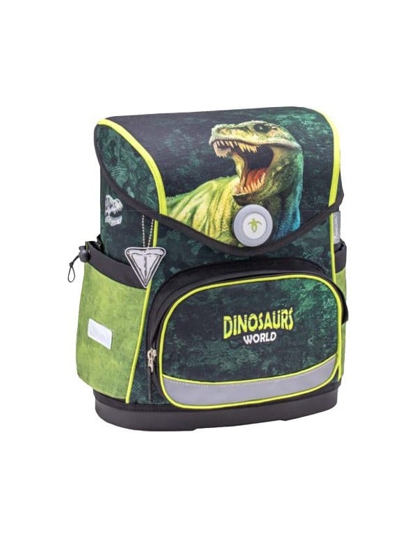 Ghiozdan neechipat Mini, Dimensiune 36x26x16 Cm, Motiv Dinosaur World + Cadou - 1 | YEO