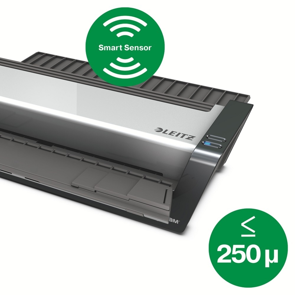 Laminator A3 LEITZ iLAMTouch Turbo Pro, kit folii laminare inclus, argintiu - 1 | YEO