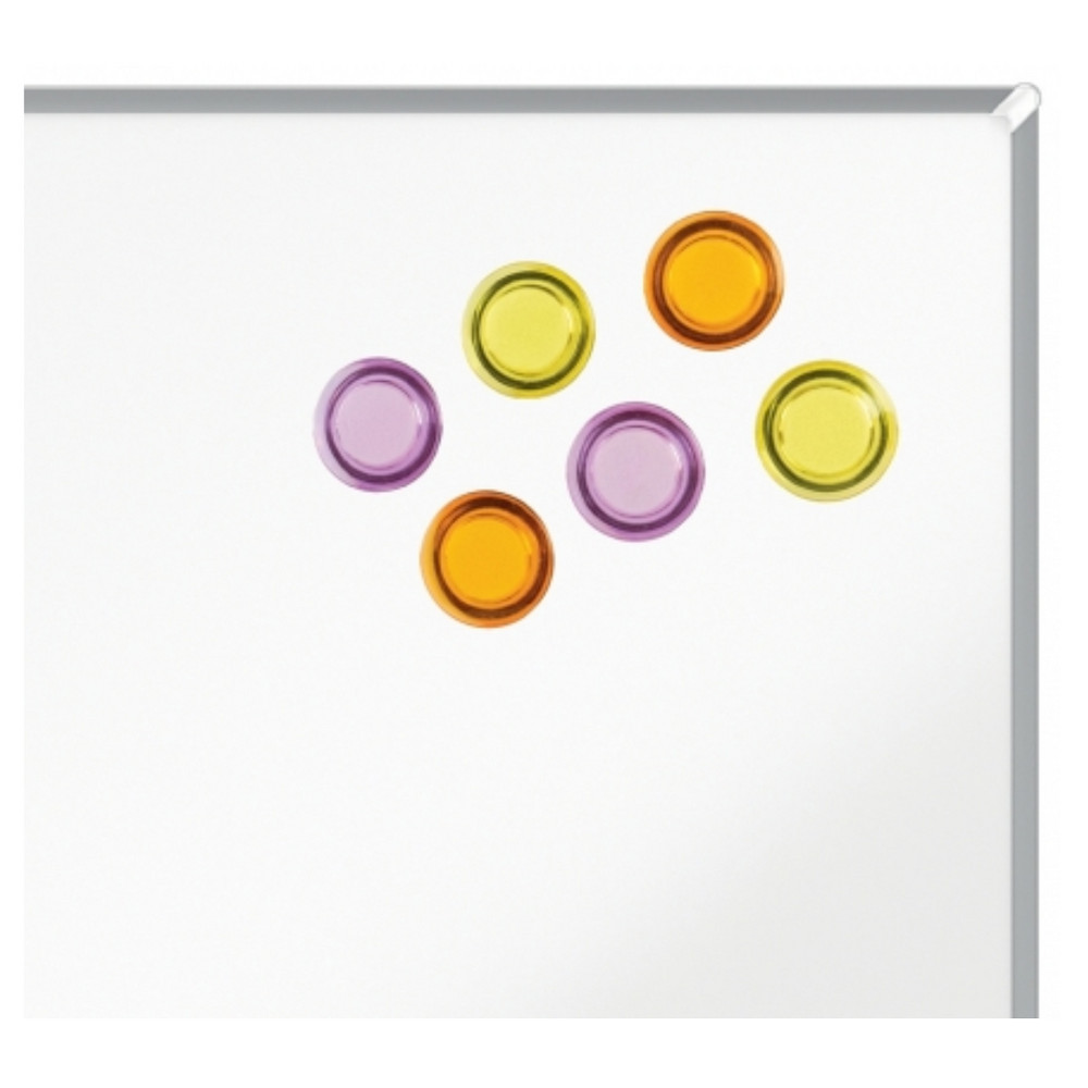 Magneți pentru table, diametru 30 mm, susțin 6 coli, 6 buc/set, diverse culori, NOBO - 1 | YEO