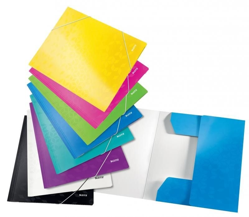 Mapa carton cu elastic Leitz WOW A4 250 coli