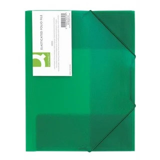 Mapa plastic cu elastic pe colțuri Q-Connect A4 400 microni transparentă - 1 | YEO