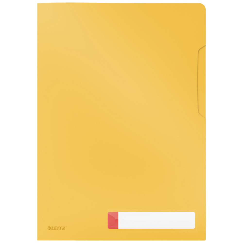 Mapa plastic Leitz Cosy A4 40 coli deschidere superioară și lateral dreapta cu etichetă - 3 | YEO