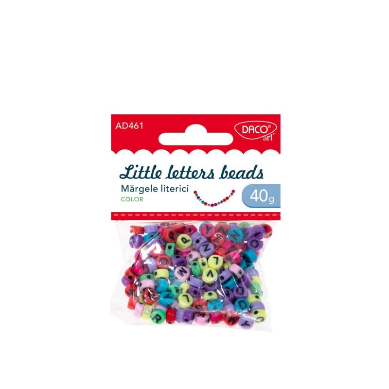 Margele literici colorate - Accesorii craft Daco